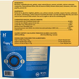 N-Bone Puppy Teething Rings Peanut Butter Flavor Dental Dog Treats, 6 count