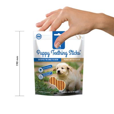Show full view: N-Bone Puppy Teething Sticks Peanut Butter Dental Chew Treats, 20 count slide 5 of 10