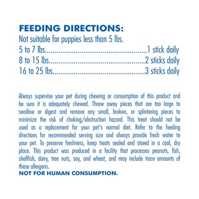 Show full view: N-Bone Puppy Teething Sticks Peanut Butter Dental Chew Treats, 20 count slide 7 of 10