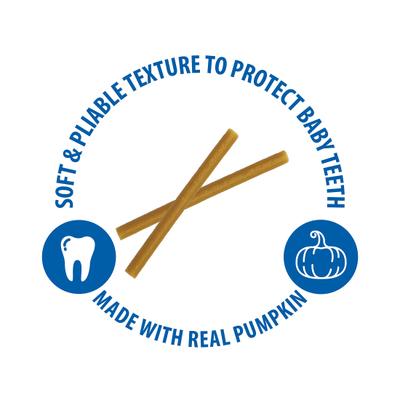 Show full view: N-Bone Puppy Teething Sticks Pumpkin Dental Chew Treats, 20 count slide 4 of 10