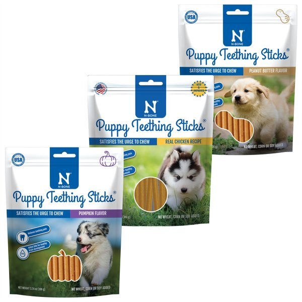N-BONE Puppy Teething Sticks Variety Pak Dental Dog Chew Treats