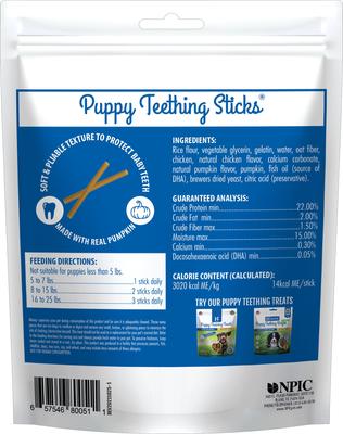 Show full view: N-Bone Puppy Teething Sticks Variety Pak Dental Dog Chew Treats, 60 count slide 3 of 11
