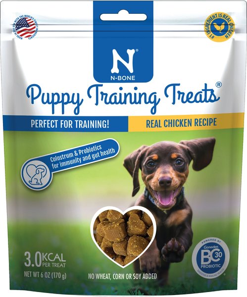 N-Bone Puppy Training Real Chicken Recipe Grain-Free Soft & Chewy Dog Treats, 6-oz pouch