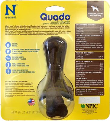 Show full view: N-Bone Quada BBQ Flavored Interactive Medium Dental Dog Treat slide 3 of 11