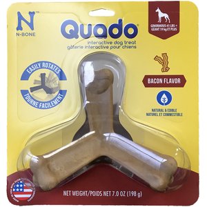 N-Bone Quado Interactive Bacon Flavored Large Dental Dog Treat, 1 count