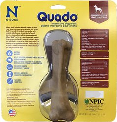 N-Bone Quado Interactive Bacon Flavored Large Dental Dog Treat, 1 count slide 2 of 9