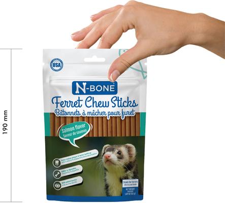 Show full view: N-Bone Salmon Flavor Chew Sticks Ferret Treat, 1.87-oz bag slide 5 of 9