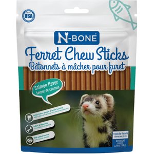 N-Bone Salmon Flavor Chew Sticks Ferret Treat, 3.74-oz bag