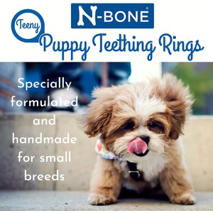 N-Bone Teeny Puppy Teething Rings Chicken Flavor Dog Treats, 7 count