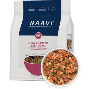 Naavi Slow Roasted Beef Bowl Air Dried Dog Food, 64-oz bag