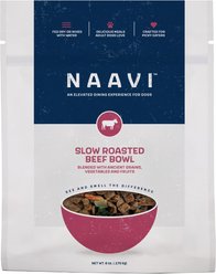 Naavi Slow Roasted Beef Bowl Air Dried Dog Food, 6-oz bag