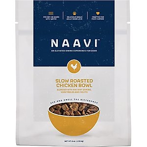 Naavi Slow Roasted Chicken Bowl Air Dried Dog Food, 6-oz bag