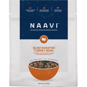 Naavi Slow Roasted Turkey Bowl Air Dried Dog Food, 6-oz bag