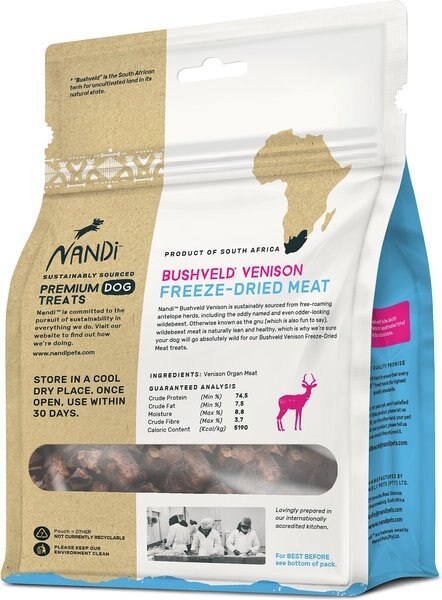 Nandi Bushveld Venison Freeze-Dried Dog Treats