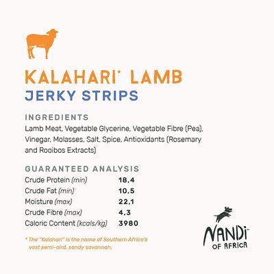 Show full view: Nandi Kalahari Lamb Jerky Strips Dog Treats, 5.3-oz bag slide 8 of 9