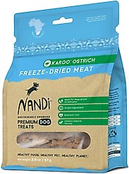 Nandi Karoo Ostrich Freeze-Dried Dog Treats, 2-oz bag