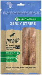 Nandi Karoo Ostrich Grain-Free Jerky Strips Dog Treats, 5.3-oz bag