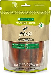 Nandi Karoo Ostrich Marrow Bone Dog Treats, 4 count