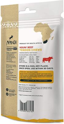 Show full view: Nandi Nguni Beef Tendon Chews Dog Treats, 3.5-oz bag slide 3 of 7