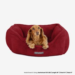 Nandog Cloud Collection Dog & Cat Bed, Burgundy
