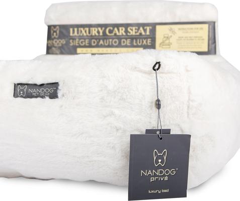 Show full view: Nandog Cloud Collection Cat & Dog Car Seat Bed, Ivory, Small slide 8 of 10