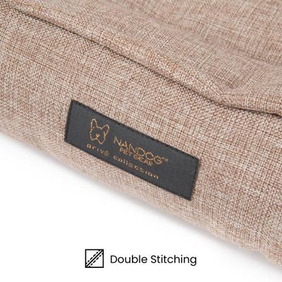 Show full view: Nandog Poplin Fabric Dog Bed, Brown slide 3 of 8