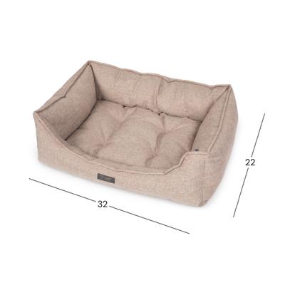 Show full view: Nandog Poplin Fabric Dog Bed, Brown slide 7 of 8