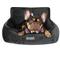 Show in main carousel: Nandog Quilted Micro-Plush Dog Car Seat Bed, Dark Gray, Medium slide 1 of 10