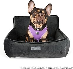 Nandog Quilted Micro-Plush Dog Car Seat Bed, Dark Gray, Medium slide 2 of 6