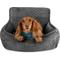 Show in main carousel: Nandog Quilted Micro-Plush Dog Car Seat Bed, Dark Gray, Small slide 1 of 7