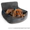 Show in main carousel: Nandog Quilted Micro-Plush Dog Car Seat Bed, Dark Gray, Small slide 2 of 7