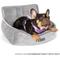 Show in main carousel: Nandog Quilted Micro-Plush Dog Car Seat Bed, Light Gray, Medium slide 4 of 9