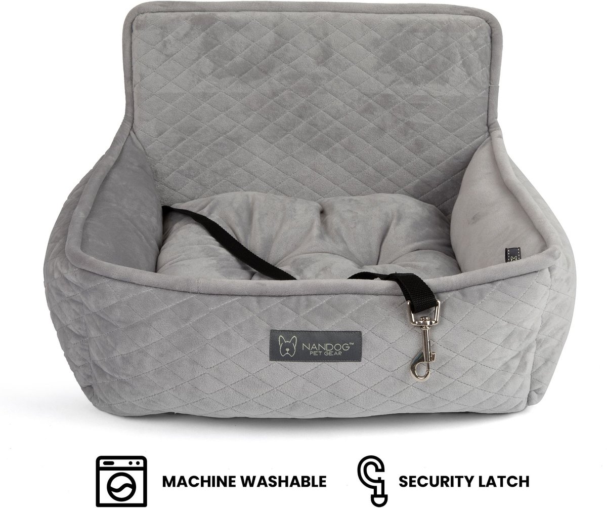 Nandog Quilted Micro-Plush Dog Car Seat Bed