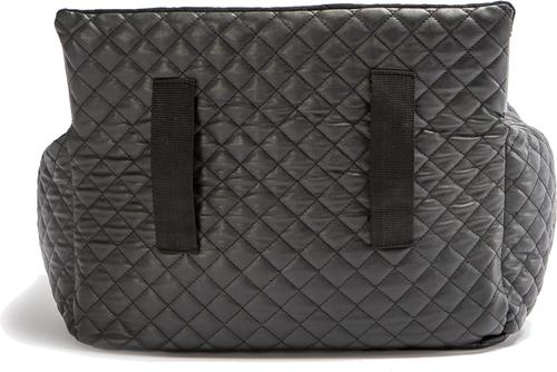 Show full view: Nandog Quilted Vegan Leather Dog Car Seat Bed, Black, Small slide 3 of 9
