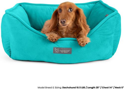 Show full view: Nandog Reversible Design Cat & Dog Bed, Aqua slide 3 of 6