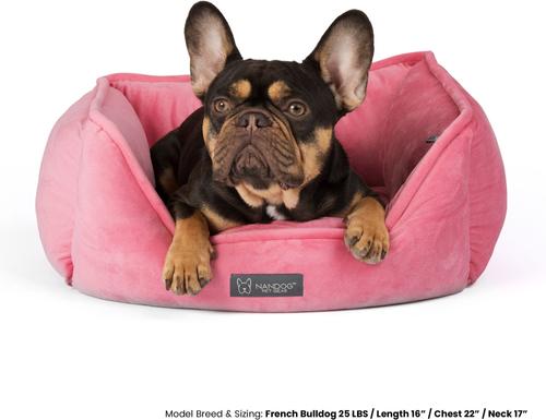 Show full view: Nandog Reversible Design Cat & Dog Bed, Pink slide 3 of 7