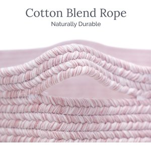 Natemia Dog Toy Storage Basket, Misty Rose, Large