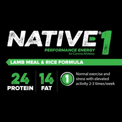 Show full view: Native Level 1 Lamb Flavor Dry Dog Food, 20-lb bag slide 6 of 10