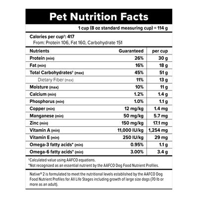 Show full view: Native Level 2 Chicken Flavor Dry Dog Food, 20-lb bag slide 4 of 9