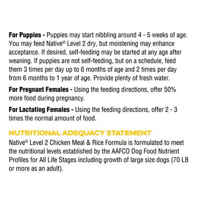 Show full view: Native Level 2 Chicken Flavor Dry Dog Food, 40-lb bag slide 7 of 7