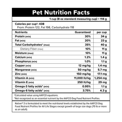 Show full view: Native Level 3 Chicken Flavor Dry Dog Food, 20-lb bag slide 4 of 9