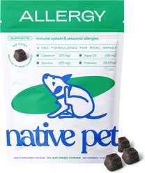 Native Pet Allergy & Immune Air-Dried Organic Chews Probiotic & Colostrum Itchy Skin & Allergy Relief Supp...