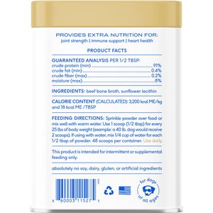 Native Pet Beef Bone Broth Powder Grain-Free Dog & Cat Food Topper, 4.75-oz