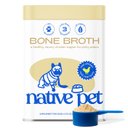 Native Pet Chicken Bone Broth Powder, Organic Human Grade Food Topper for Dogs & Cats, 5.75-oz