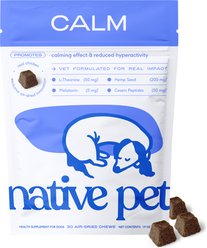 Native Pet Chicken Flavored Air-Dried Chews Calming Supplement for Dogs, 30 count slide 1 of 7