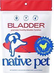 Native Pet Cranberry Bladder Chews Kidney & Urinary Supplement for Dogs, 120 count