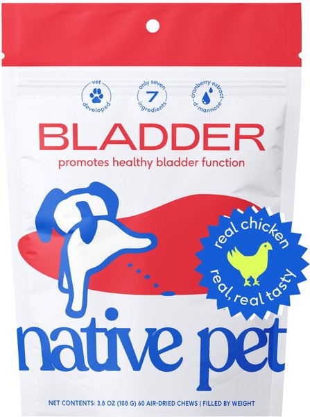 Show full view: Native Pet Cranberry Bladder Chews Kidney & Urinary Supplement for Dogs, 60 count slide 1 of 8