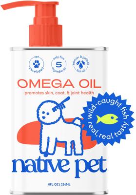 NATIVE PET Omega-3 Fish Oil & Alaskan Salmon Oil Skin & Coat Health Supplement for Dogs, 8-fl oz bottle - Chewy.com