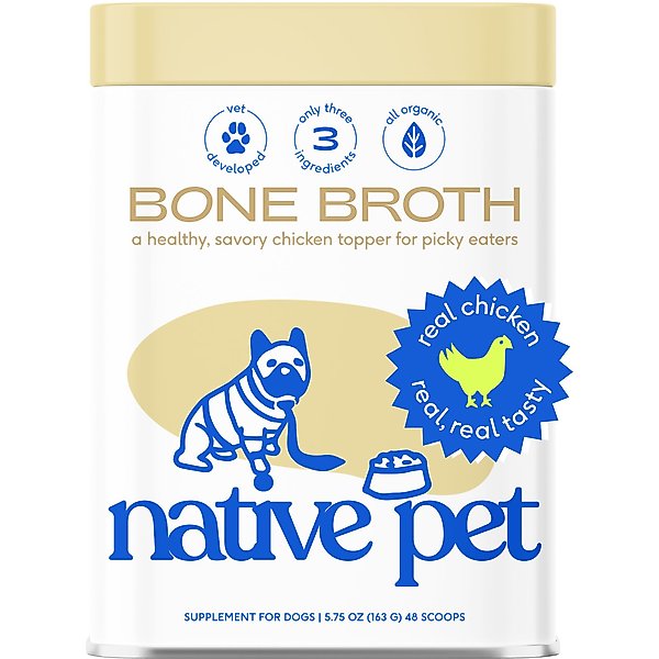 Native Pet Organic Chicken Bone Broth Powder Grain-Free Dog Food Topper