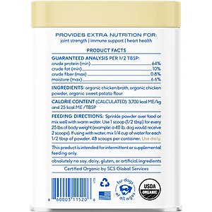 Native Pet Organic Chicken Bone Broth Powder Grain-Free Dog Food Topper, 5.75-oz